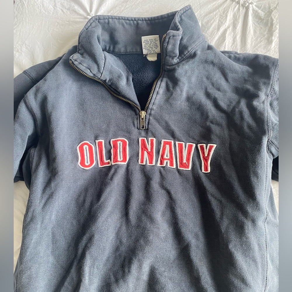 women vintage old navy quarter zip